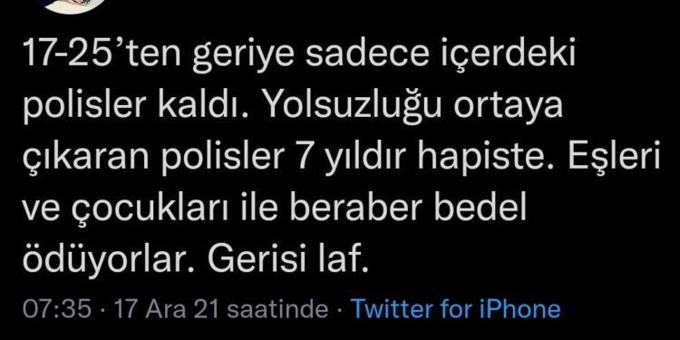 Twitter’da 17-25 Aralık yolsuzluk haftasında bunlar paylaşıldı
